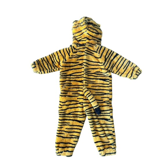 Tiger Full Zip up Fleece Halloween Costume Onesie with Hood Size 2T-3T - Picture 3 of 8